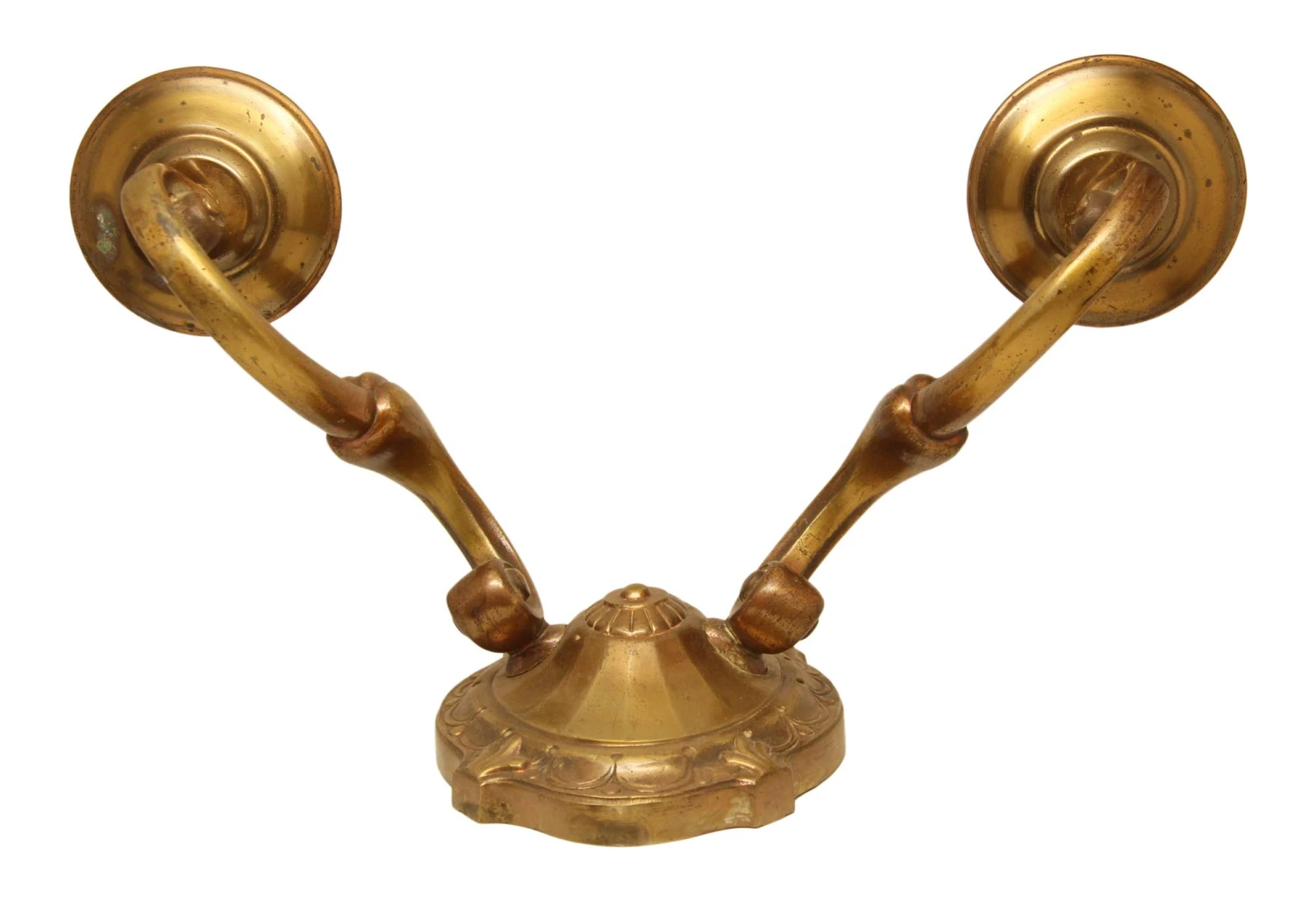 Pair Of Large Art Nouveau Bronze Double Arm Wall Sconces 7 Pair Of Large Art Nouveau Bronze Double Arm Wall Sconces - Image 5