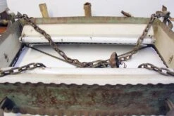 1950s French Steel Hanging Box 8 Light Chandelier 10 1950s French Steel Hanging Box 8 Light Chandelier -OGT Sale Store 12bel5496 04