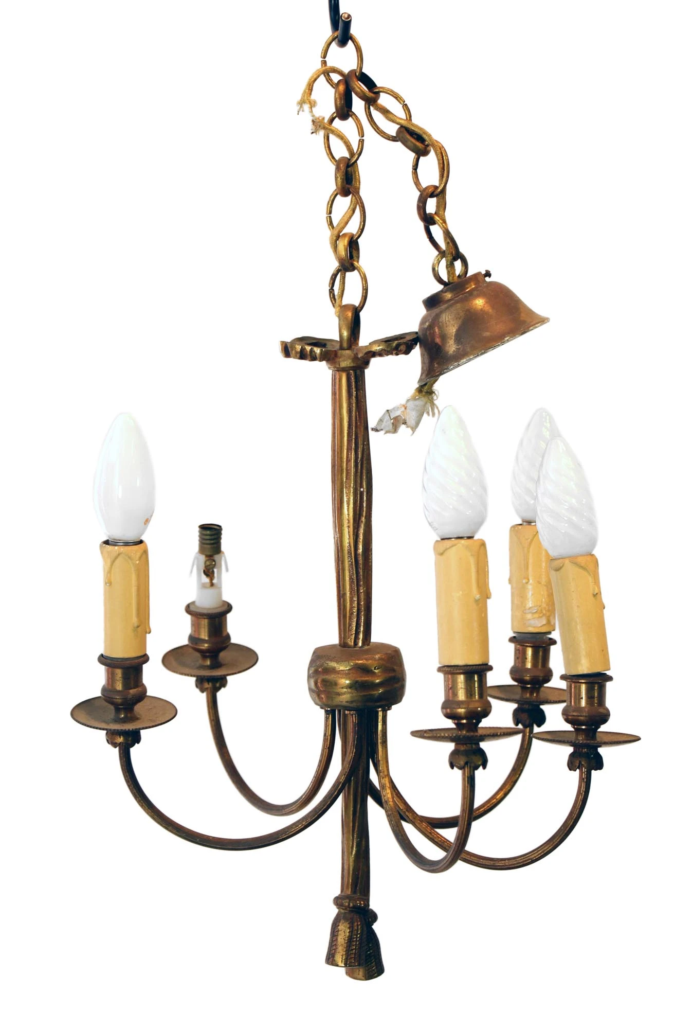 Antique Empire Bronze Petite 5 Arm Chandelier 9 Antique Empire Bronze Petite 5 Arm Chandelier - Image 7