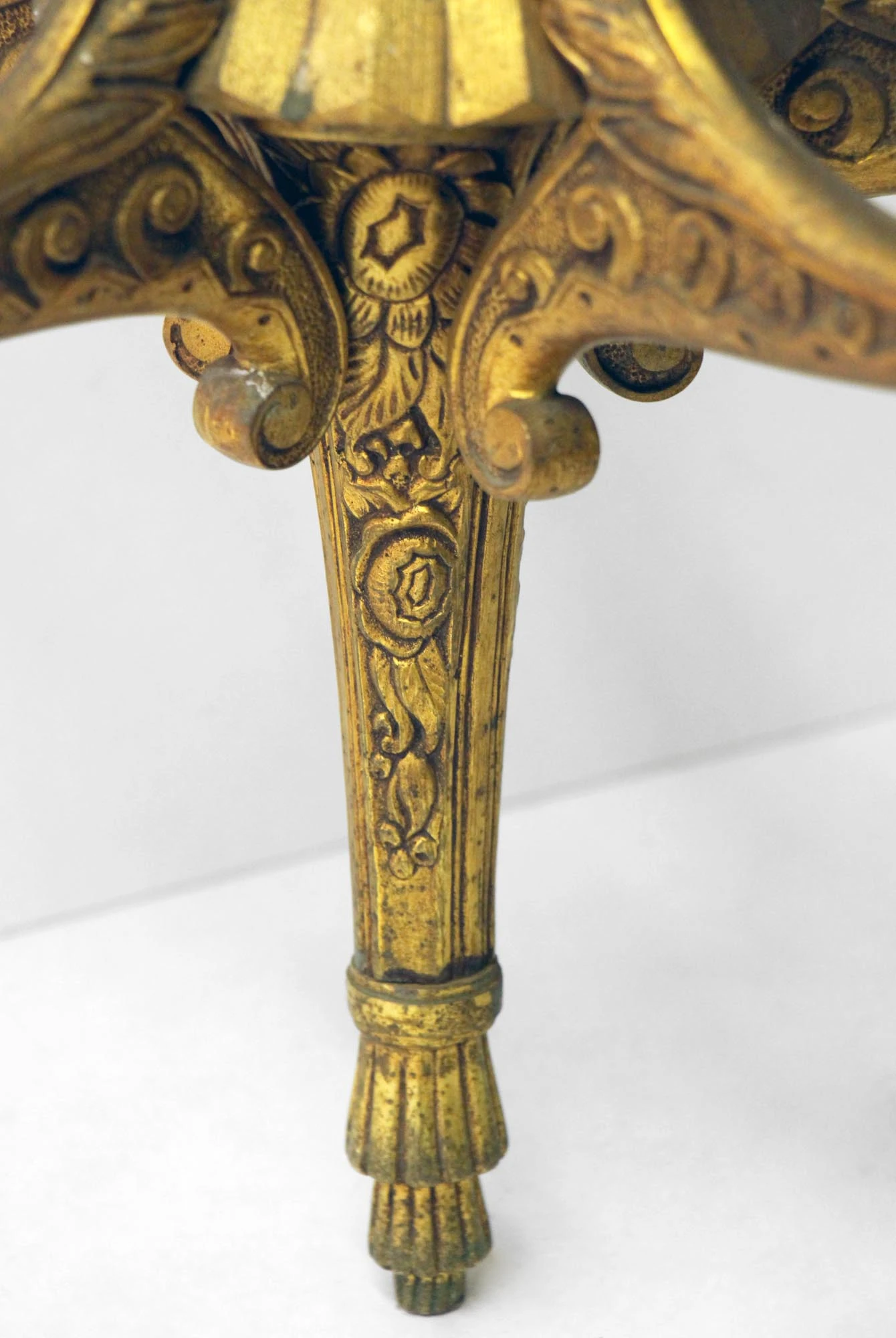 Art Deco French 5 Light Cast Bronze Chandelier 8 Art Deco French 5 Light Cast Bronze Chandelier - Image 6