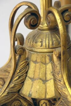 Art Deco French 5 Light Cast Bronze Chandelier 15 Art Deco French 5 Light Cast Bronze Chandelier -OGT Sale Store 13bel7770 07