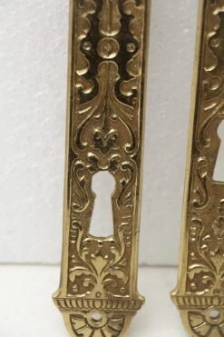 Pair Of French Eastlake Bronze Door Levers With Escutcheons 17 Pair Of French Eastlake Bronze Door Levers With Escutcheons -OGT Sale Store 14bel7351 05