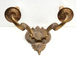 Pair Of French Bronze Wall Sconces 14 Pair Of French Bronze Wall Sconces -OGT Sale Store 14bel8523 05