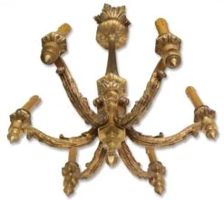 Antique 1930s French Bronze 6 Arm Chandelier 18 Antique 1930s French Bronze 6 Arm Chandelier -OGT Sale Store 14bel8753 06