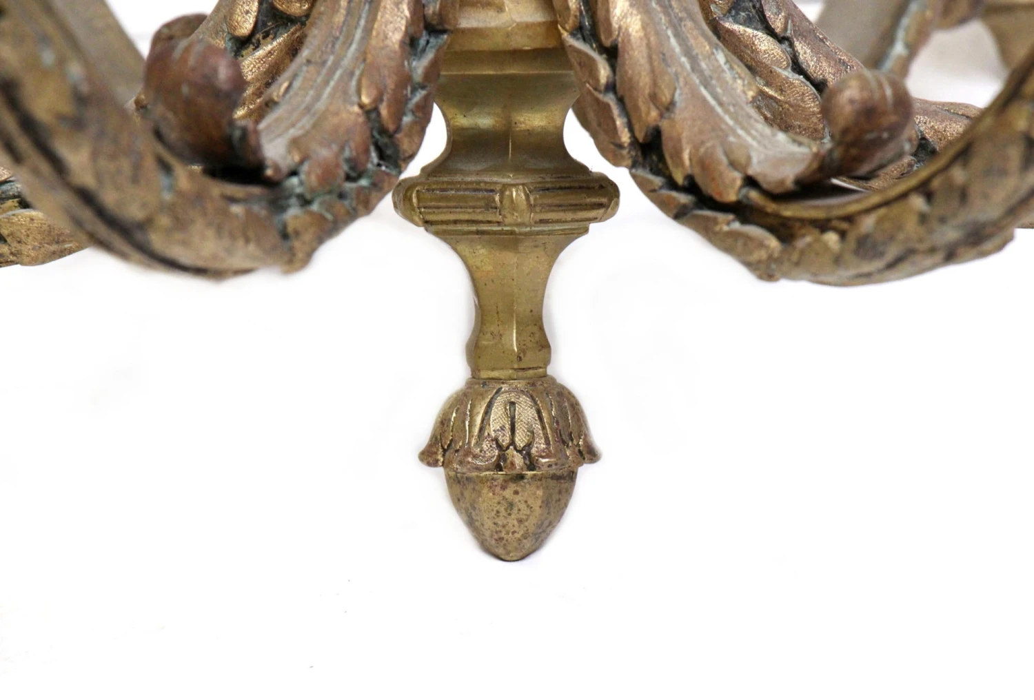 Antique 1930s French Bronze 6 Arm Chandelier 9 Antique 1930s French Bronze 6 Arm Chandelier - Image 7