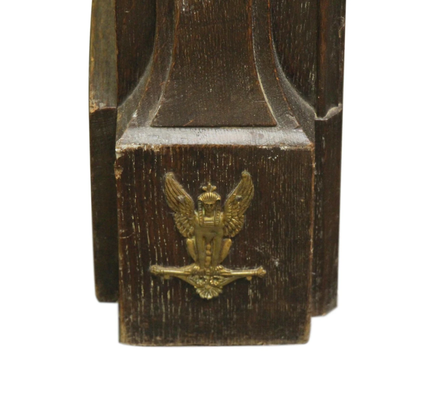 Antique Art Nouveau Carved Oak Mantel With Appliques 8 Antique Art Nouveau Carved Oak Mantel With Appliques - Image 6