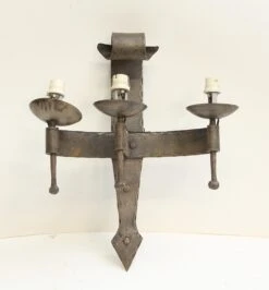 Set Of Three Arts & Crafts Iron Wall Sconces 21 Set Of Three Arts & Crafts Iron Wall Sconces -OGT Sale Store 16bel7664 09