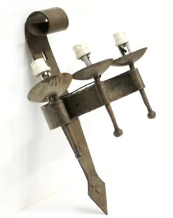 Set Of Three Arts & Crafts Iron Wall Sconces 22 Set Of Three Arts & Crafts Iron Wall Sconces -OGT Sale Store 16bel7664 10