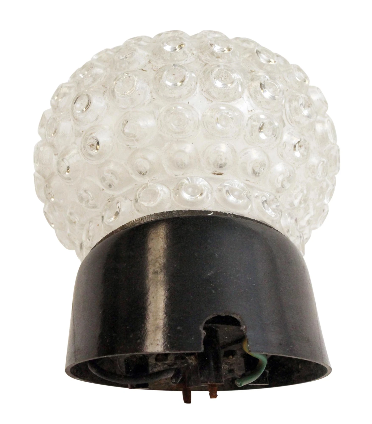 European Modern Bubbled Glass Semi Flush Angled Light Fixture 6 European Modern Bubbled Glass Semi Flush Angled Light Fixture - Image 4