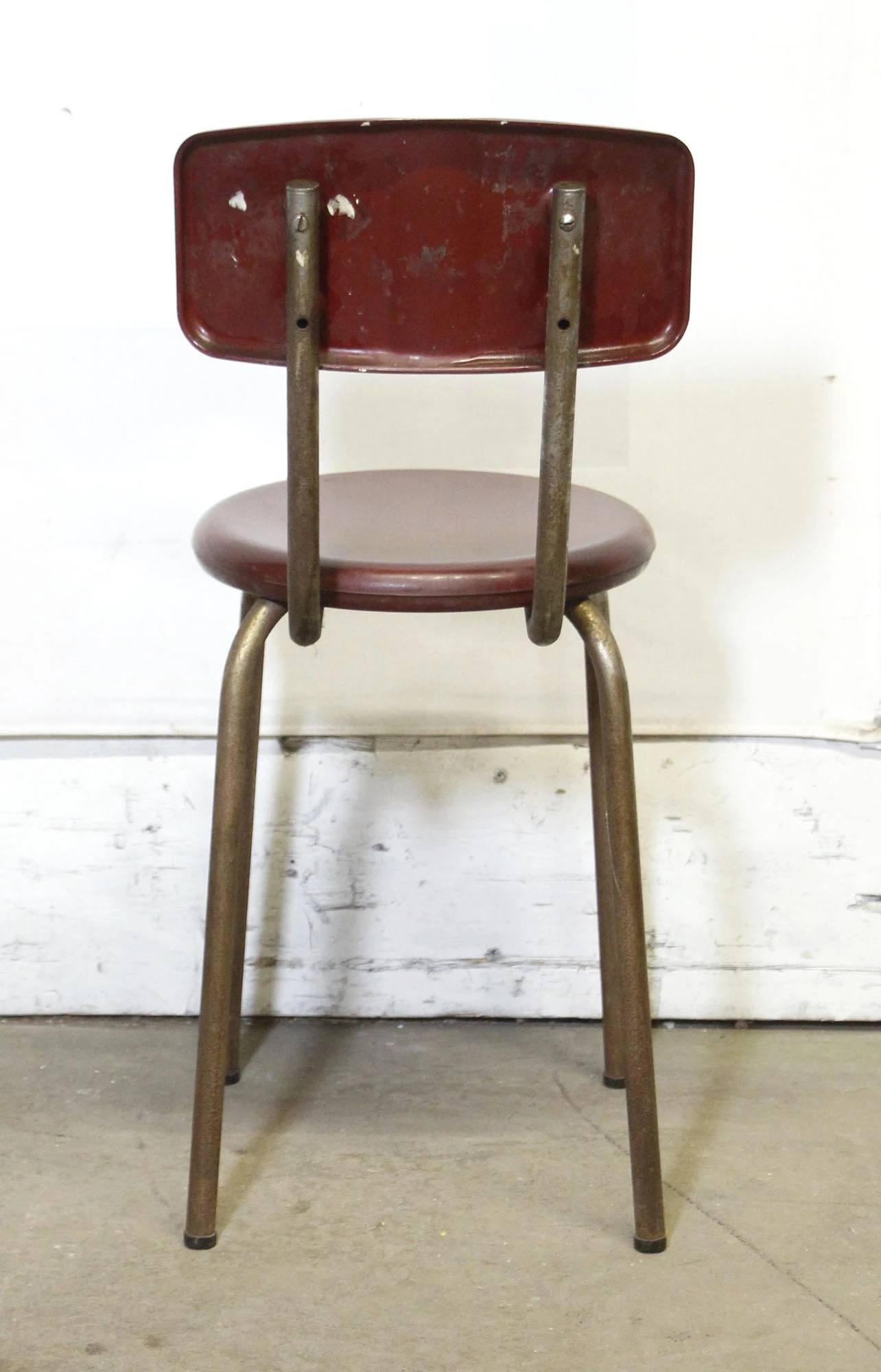 Vintage Mid Century Brown Bakelite Steel Kitchen Chair 8 Vintage Mid Century Brown Bakelite Steel Kitchen Chair - Image 6