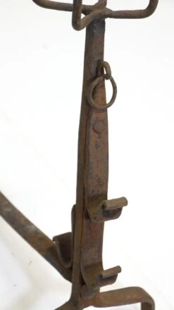 Pair Of Primitive Wrought Iron Antique Andirons 15 Pair Of Primitive Wrought Iron Antique Andirons -OGT Sale Store 21bel10623 06