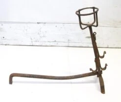 Pair Of Primitive Wrought Iron Antique Andirons 16 Pair Of Primitive Wrought Iron Antique Andirons -OGT Sale Store 21bel10623 07