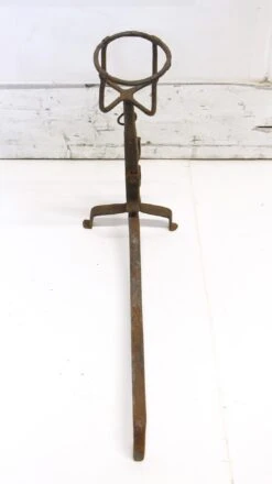 Pair Of Primitive Wrought Iron Antique Andirons 17 Pair Of Primitive Wrought Iron Antique Andirons -OGT Sale Store 21bel10623 08