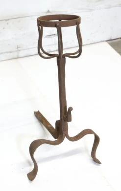 Pair Of Primitive Wrought Iron ‘Montignies’ Andirons 12 Pair Of Primitive Wrought Iron ‘Montignies’ Andirons -OGT Sale Store 21bel10634 04