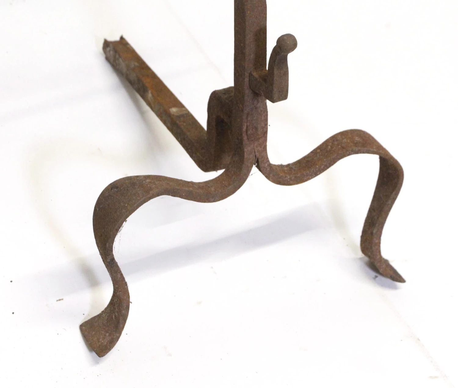 Pair Of Primitive Wrought Iron ‘Montignies’ Andirons 7 Pair Of Primitive Wrought Iron ‘Montignies’ Andirons - Image 5