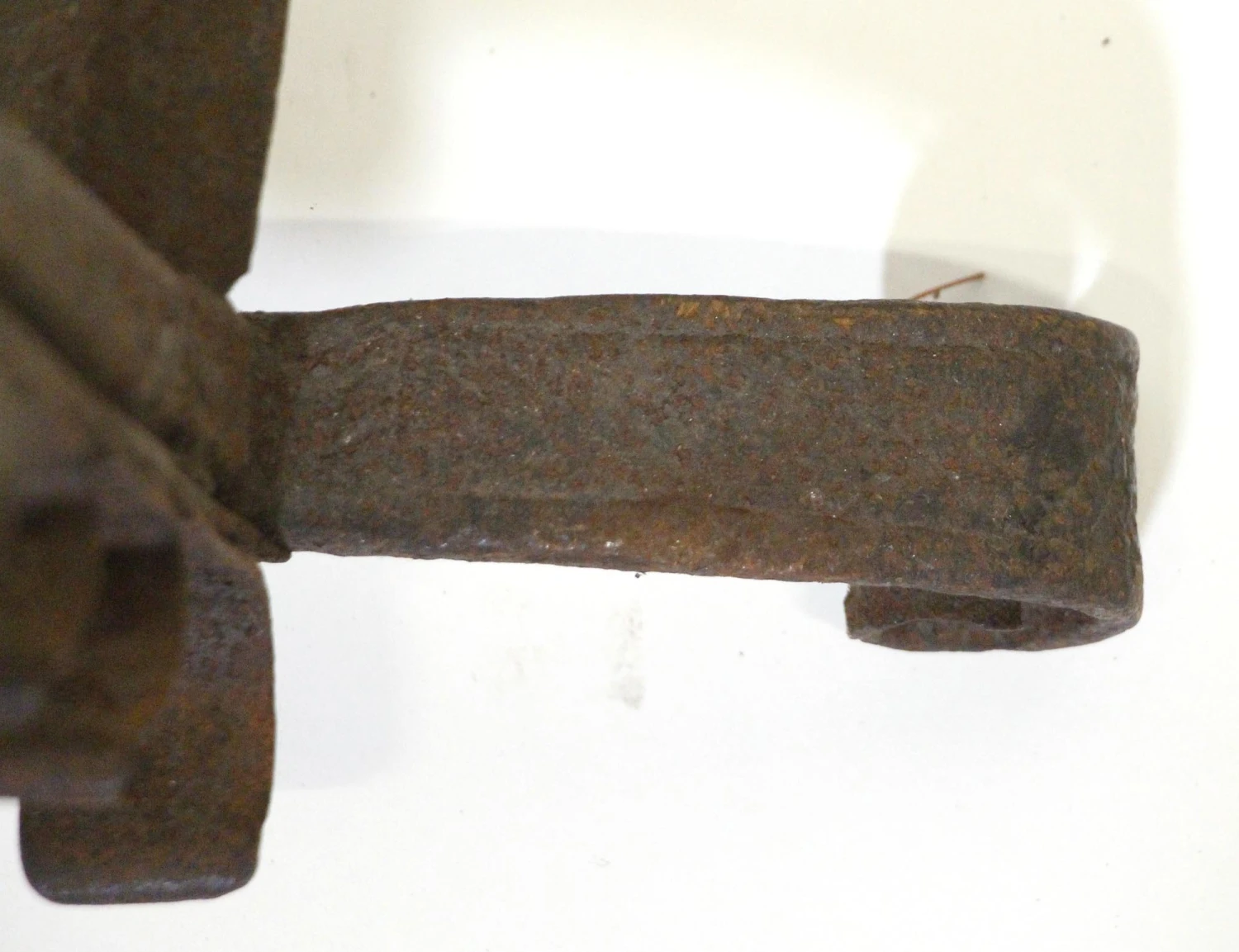 Pair Of Antique Primitive Wrought Iron Andirons 9 Pair Of Antique Primitive Wrought Iron Andirons - Image 7