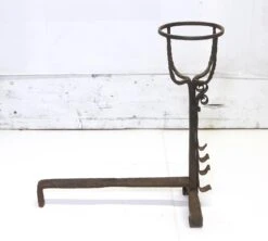 Pair Of Antique Primitive Wrought Iron Andirons 18 Pair Of Antique Primitive Wrought Iron Andirons -OGT Sale Store 21bel10642 08