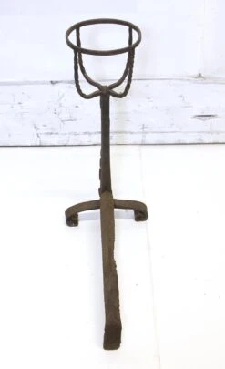 Pair Of Antique Primitive Wrought Iron Andirons 19 Pair Of Antique Primitive Wrought Iron Andirons -OGT Sale Store 21bel10642 09