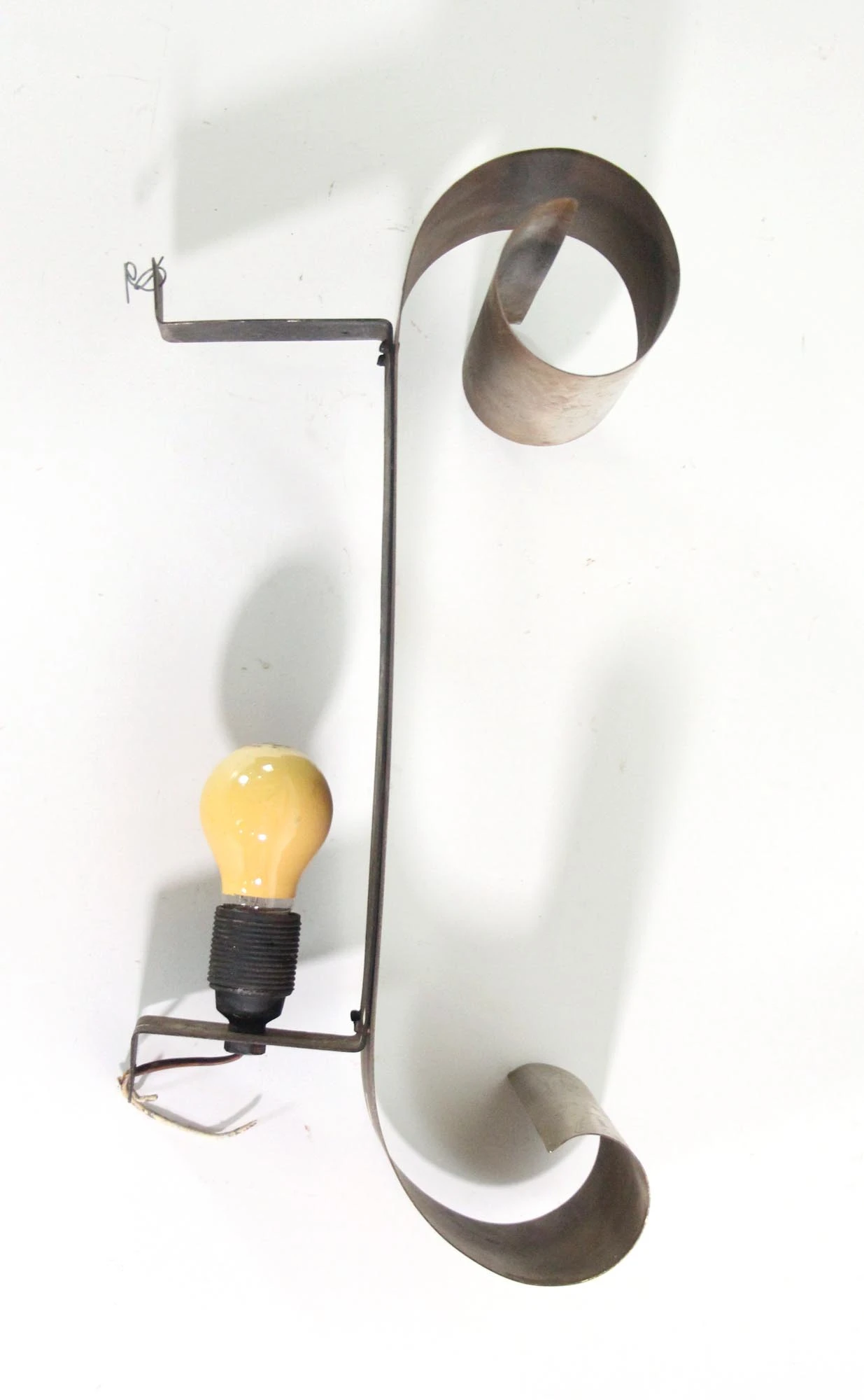 Pair Of Mid Century French Curved Brass Wall Sconces 8 Pair Of Mid Century French Curved Brass Wall Sconces - Image 6