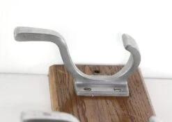 European Mid Century 4 Aluminum Hook Wall Rack 12 European Mid Century 4 Aluminum Hook Wall Rack -OGT Sale Store 22bel10743 05