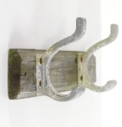 European Vintage Double Aluminum Hook Driftwood Wall Rack 10 European Vintage Double Aluminum Hook Driftwood Wall Rack -OGT Sale Store 22bel10762 04