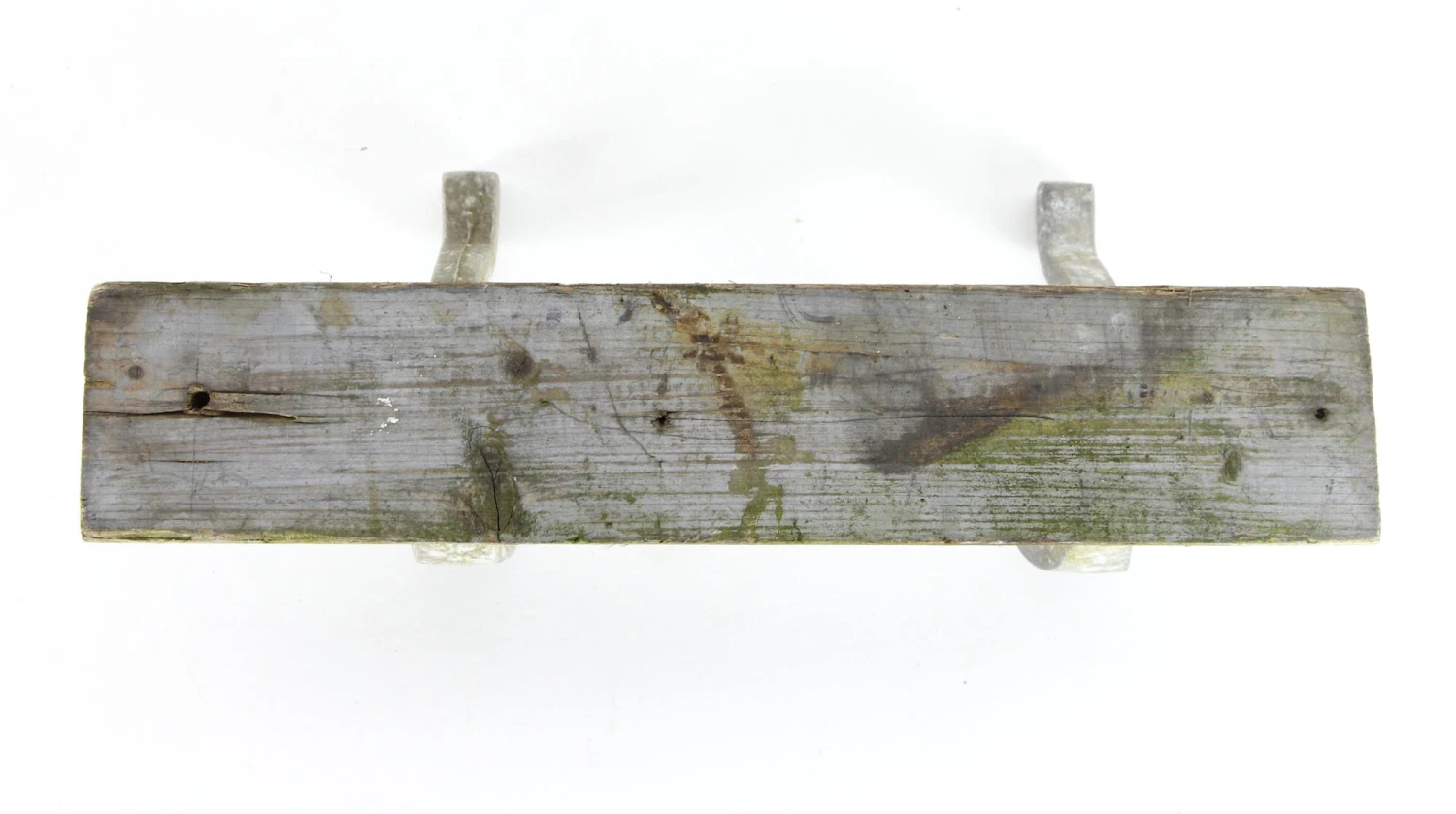 European Vintage Double Aluminum Hook Driftwood Wall Rack 7 European Vintage Double Aluminum Hook Driftwood Wall Rack - Image 5