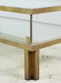 European Vintage 43 In. Brass & Clear Glass Display Case Table 23 European Vintage 43 In. Brass & Clear Glass Display Case Table -OGT Sale Store 22bel10780 08