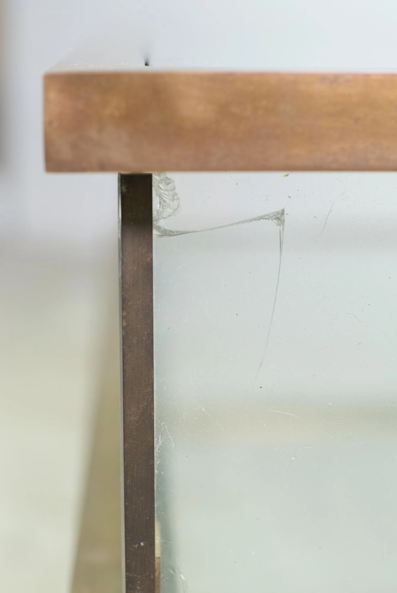 European Vintage 43 In. Brass & Clear Glass Display Case Table 11 European Vintage 43 In. Brass & Clear Glass Display Case Table - Image 9