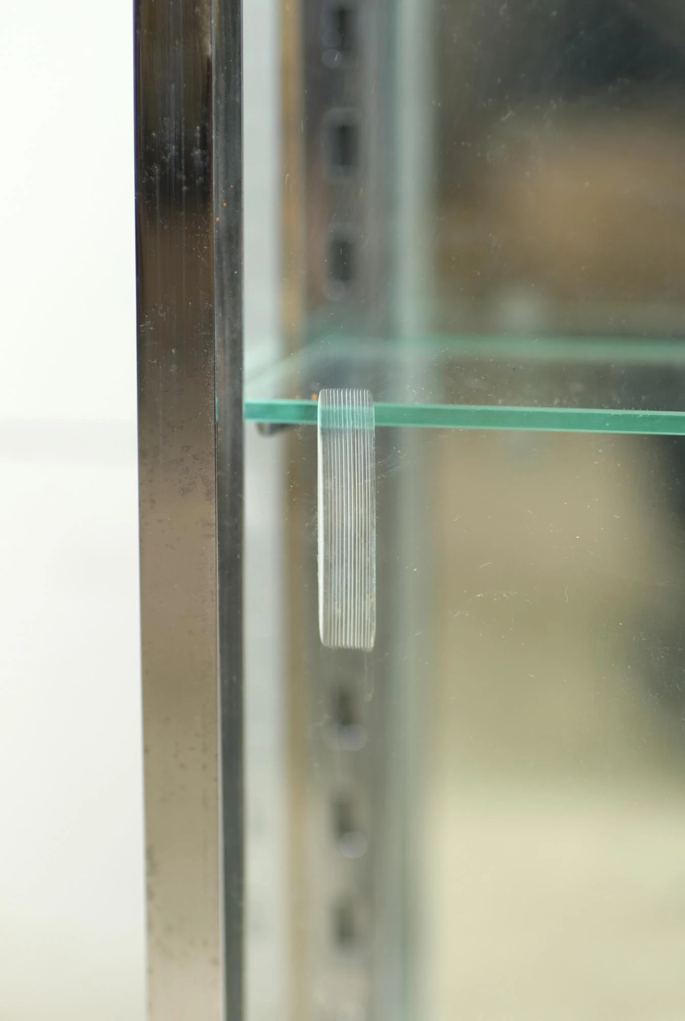 European Chrome Plated Brass & Glass Display Case 6 European Chrome Plated Brass & Glass Display Case - Image 4