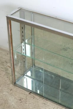 European Chrome Plated Brass & Glass Display Case 22 European Chrome Plated Brass & Glass Display Case -OGT Sale Store 22bel10788 09