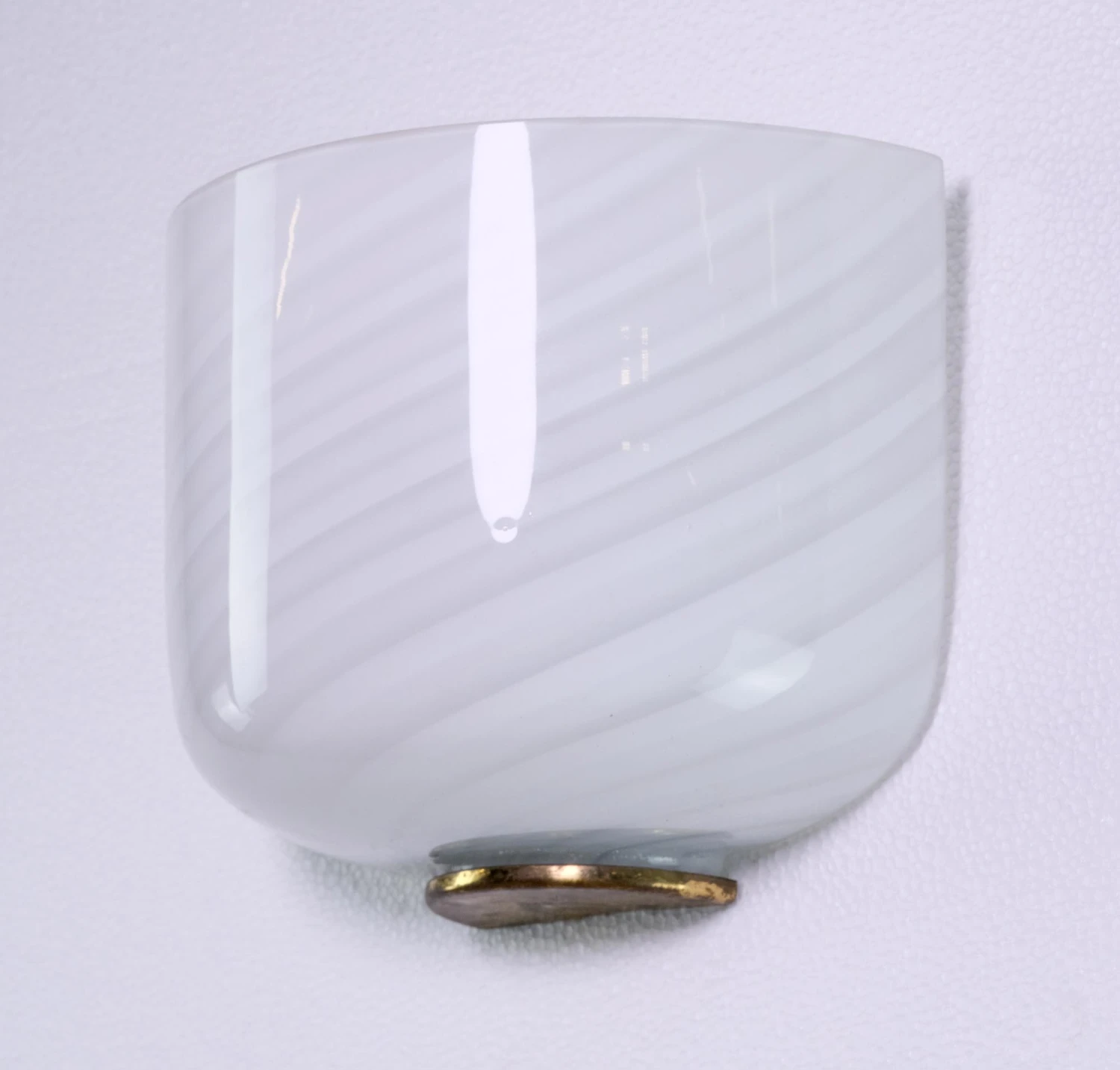 Murano White Swirled Glass Wall Sconce 6 Murano White Swirled Glass Wall Sconce - Image 4