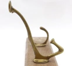 European Vintage Brass Hook Rack On Wooden Plank 15 European Vintage Brass Hook Rack On Wooden Plank -OGT Sale Store 22bel10864 04
