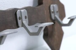 European Art Deco 5 Aluminum Hooks Rustic Wood Wall Rack 10 European Art Deco 5 Aluminum Hooks Rustic Wood Wall Rack -OGT Sale Store 22bel10888 04