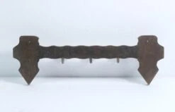 European Art Deco 5 Aluminum Hooks Rustic Wood Wall Rack 11 European Art Deco 5 Aluminum Hooks Rustic Wood Wall Rack -OGT Sale Store 22bel10888 05