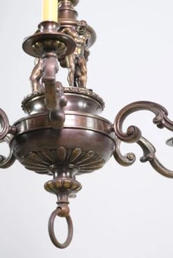 French Empire Bronze Chandelier With 3 Male Atlas Figures 15 French Empire Bronze Chandelier With 3 Male Atlas Figures -OGT Sale Store 22bel9119 05