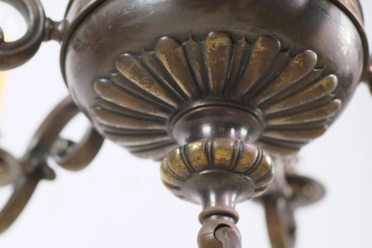 French Empire Bronze Chandelier With 3 Male Atlas Figures 11 French Empire Bronze Chandelier With 3 Male Atlas Figures - Image 9