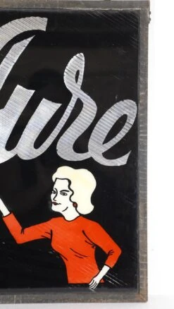 European French Steel Frame & Glass Coiffure Hairdressing Sign 13 European French Steel Frame & Glass Coiffure Hairdressing Sign -OGT Sale Store 23bel10960 04