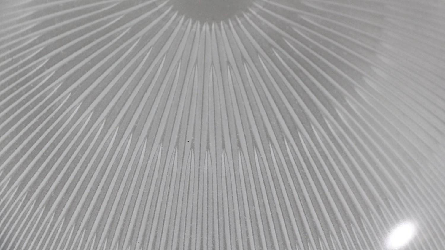 European Mid Century Aluminum & Glass Italian Flush Ceiling Light 6 European Mid Century Aluminum & Glass Italian Flush Ceiling Light - Image 4