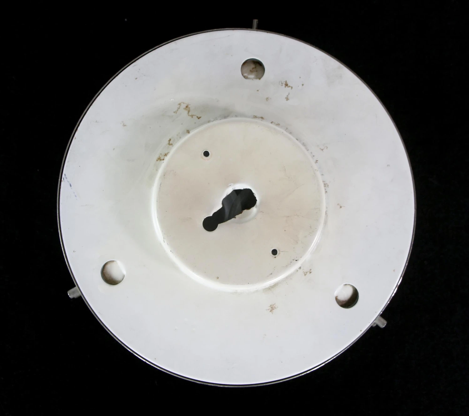 European Mid Century Aluminum & Glass Italian Flush Ceiling Light 8 European Mid Century Aluminum & Glass Italian Flush Ceiling Light - Image 6