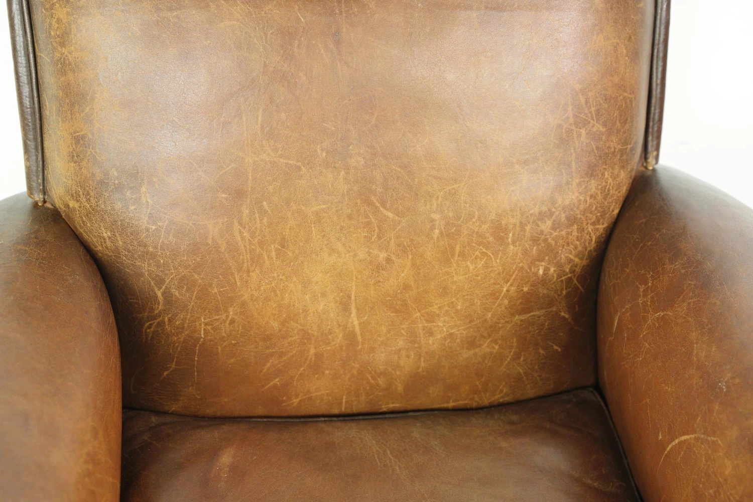 European Brown Leather Steel Studded Club Chair 7 European Brown Leather Steel Studded Club Chair - Image 5