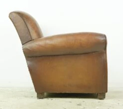 European Brown Leather Steel Studded Club Chair 23 European Brown Leather Steel Studded Club Chair -OGT Sale Store 23bel11028 09
