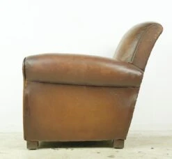 European Brown Leather Steel Studded Club Chair 25 European Brown Leather Steel Studded Club Chair -OGT Sale Store 23bel11028 11