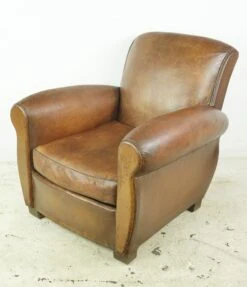 European Brown Leather Steel Studded Club Chair 26 European Brown Leather Steel Studded Club Chair -OGT Sale Store 23bel11028 12