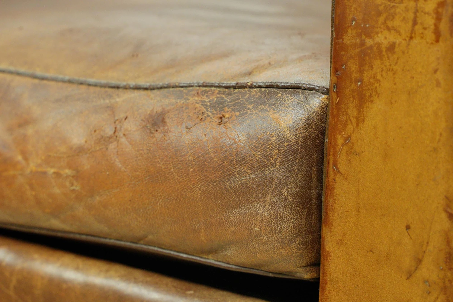 European Brown Leather Steel Studded Club Chair 15 European Brown Leather Steel Studded Club Chair - Image 13