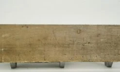 Vintage European French 4 Aluminum Hooks Chestnut Wall Rack 25 Vintage European French 4 Aluminum Hooks Chestnut Wall Rack -OGT Sale Store 24bel11067 10