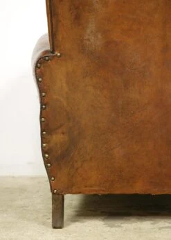 Pair Of European Brown French Leather Club Chairs 27 Pair Of European Brown French Leather Club Chairs -OGT Sale Store 24bel11080 10