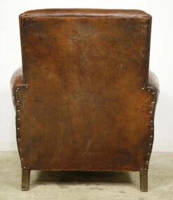 Pair Of European Brown French Leather Club Chairs 33 Pair Of European Brown French Leather Club Chairs -OGT Sale Store 24bel11080 16