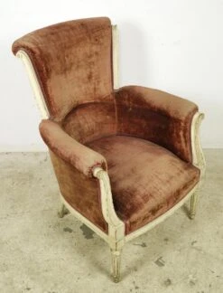 Antique European Velvet & Wood Frame Armchair 22 Antique European Velvet & Wood Frame Armchair -OGT Sale Store 24bel11085 07
