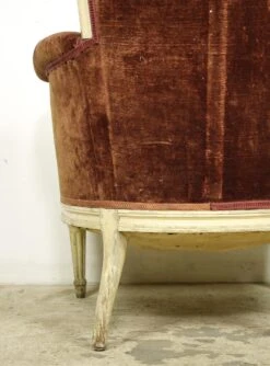 Antique European Velvet & Wood Frame Armchair 29 Antique European Velvet & Wood Frame Armchair -OGT Sale Store 24bel11085 14