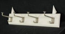 Vintage European 4 Aluminum Hook Spiked Pine Wall Rack 20 Vintage European 4 Aluminum Hook Spiked Pine Wall Rack -OGT Sale Store 24bel11088 07